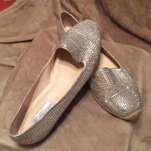 INC gently worn flats in silver